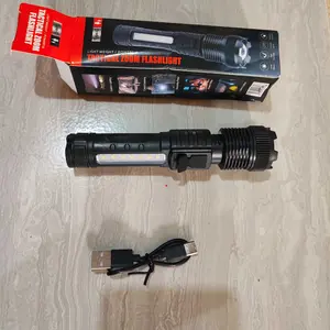 Senter LED Charger 3 Mode Terang Anti Air Senter Saku Mini 118