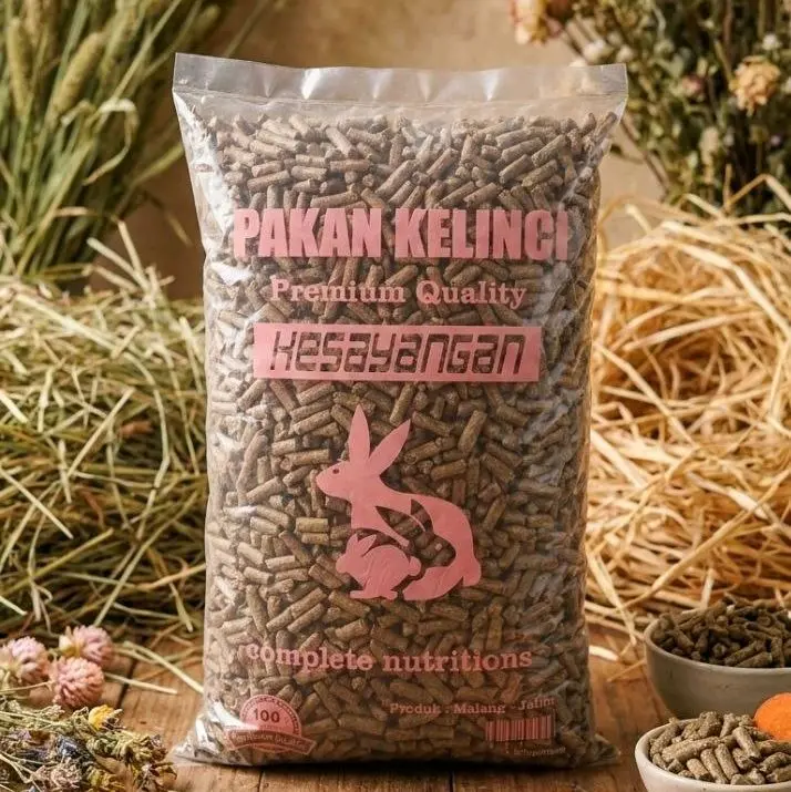 Pakan Kelinci Kesayangan Pelet Mix Sayur Kemasan 1kg Makanan Nutrisi Seimbang & Lengkap untuk Kesehatan Optimal