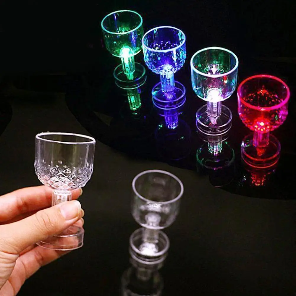 ถ้วยเรืองแสง LED, 55ml, ประเภทสวิตช์, ถ้วยกระพริบน้ำอัดลม Wiskey, ถ้วยเครื่องดื่มพลาสติกตกแต่งปาร์ตี้คลับบาร์พร้อมไฟ, #459531