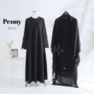 MUTI-PEONY set  series french KHIMAR (FK) JUMBO CERUTI free cadar tali abaya cargo jumbo Gamis haji umroh SEO