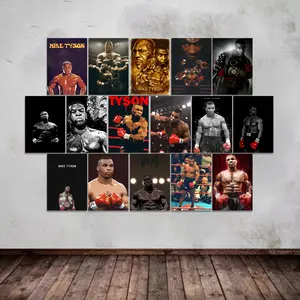 Dekorasi Dinding Poster MIKE TYSON Ukuran A5 A6 ( 1 Paket isi 16 Pcs ) Dekorasi Rumah Hiasan Dinding Kamar Cetak Foto Walldecor Kertas