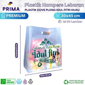 Ecer Kantong Plastik Dove 30x45 cm Plong Idul Fitri untuk Kemasan Hampers Lebaran