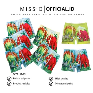 Missoofficial.id CP8541 Celana Pendek CD Boxer Anak Laki laki Cowok Motif Kartun Hewan Karakter Lucu
