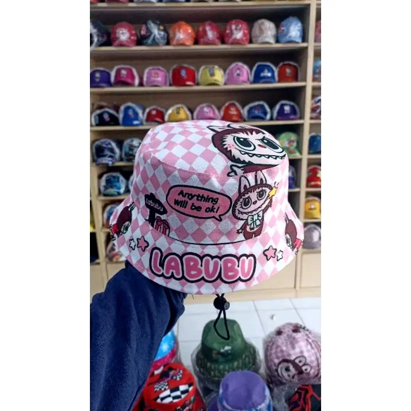 Topi Backet Anak Karakter / Topi Anak Labubu / Topi Anak Labubu 1