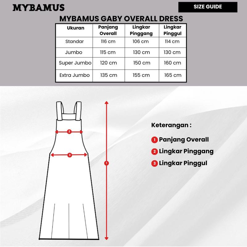 Product Introduction of Mybamus Gaby Overall Dress Panjang Jumpsuit Wanita Korean Style Baju Gamis 0