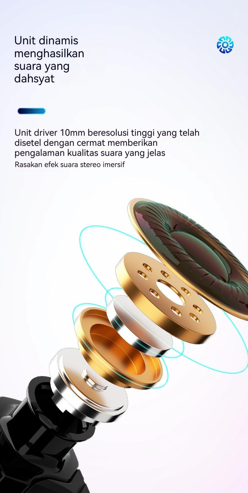 HP31 Headset Gaming In Ear Dual Mic Bisa Dilepas earphone Esports Kabel Type-C/3.5mm Earbuds