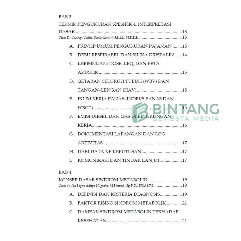 Bintang Semesta Media - Analisis Risiko Kesehatan Kerja dan Penyakit Akibat Kerja pada Pekerja Tambang