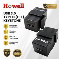 Gambar ADAPTER USB 3.0 TYPE C (F-F) KEYSTONE HOWELL | Adaptor Type C Female To Female dari Howell Official Store Kota Administrasi Jakarta Utara 1 Tokopedia