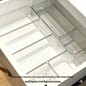 Set de Cajas de Almacenamiento para Escritorio de Acrílico, Organizador de Cajones Transparente, Porta Cosméticos y Papelería, Organización para Escritorio y Cajones en Casa y Oficina