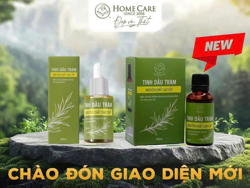  Tinh dầu tràm nguyên chất 100% Home Care giữ ấm tránh gió xua đuổi côn trùng bảo vệ sức khỏe cho bé và gia đình Skincare chong muoi 