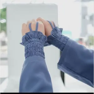 Handsock cincin karet ruffle manset smoke manset tangan serut Panjang
