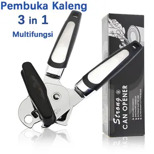 Alat Pembuka Kaleng dan Tutup Botol Can Opener Stainless Steel Kitchenware - Premium Best Seller