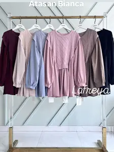 Cleome Lafreya Atasan Bianca Grace Maudy Fashion Muslim Wanita Import LFY