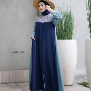 Ayumi Fauziah by Emka Hijab Jade Green Dress Wanita Muslimah Elegan dan Nyaman