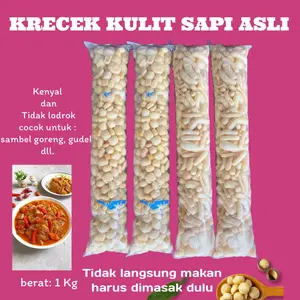 Krecek Kulit Sapi Spesial Stik Panjang 1 Kg Rambak Sayur Kulit Sapi Asli Kenyal Tidak Lodrok Kerupuk Sayur Cocok Untuk Sambel Goreng Gudek dll
