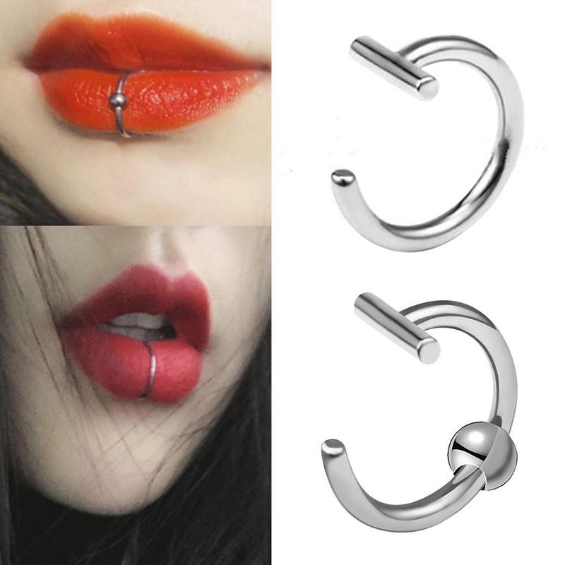 Product Introduction of Lip Ring Magnet Fake Piercing Lip Ring Fake Piercing Lip Clip Fashion For Women Men U2M7 34