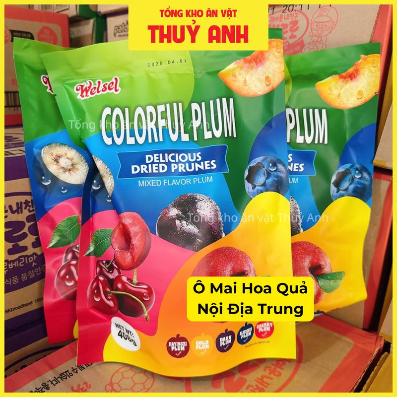 Combo 3 Gói Ô Mai Colorful Plum – Mix Vị Trái Cây - Nội Địa Trung 