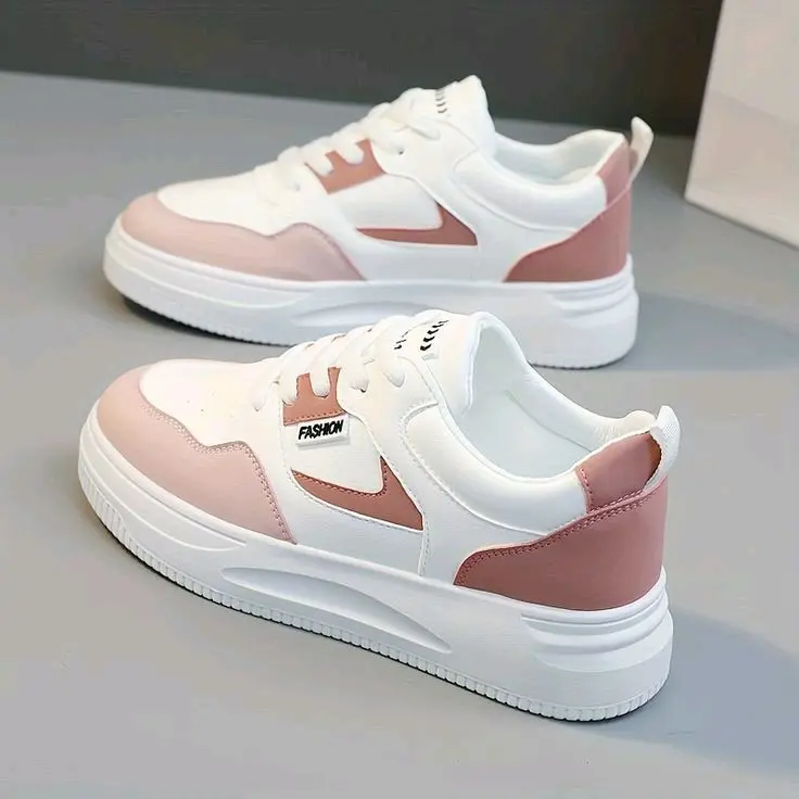 sneker terbaru Casual Olahraga Wanita Shoes Sneaker Putih Karet Hitam Kerja 0