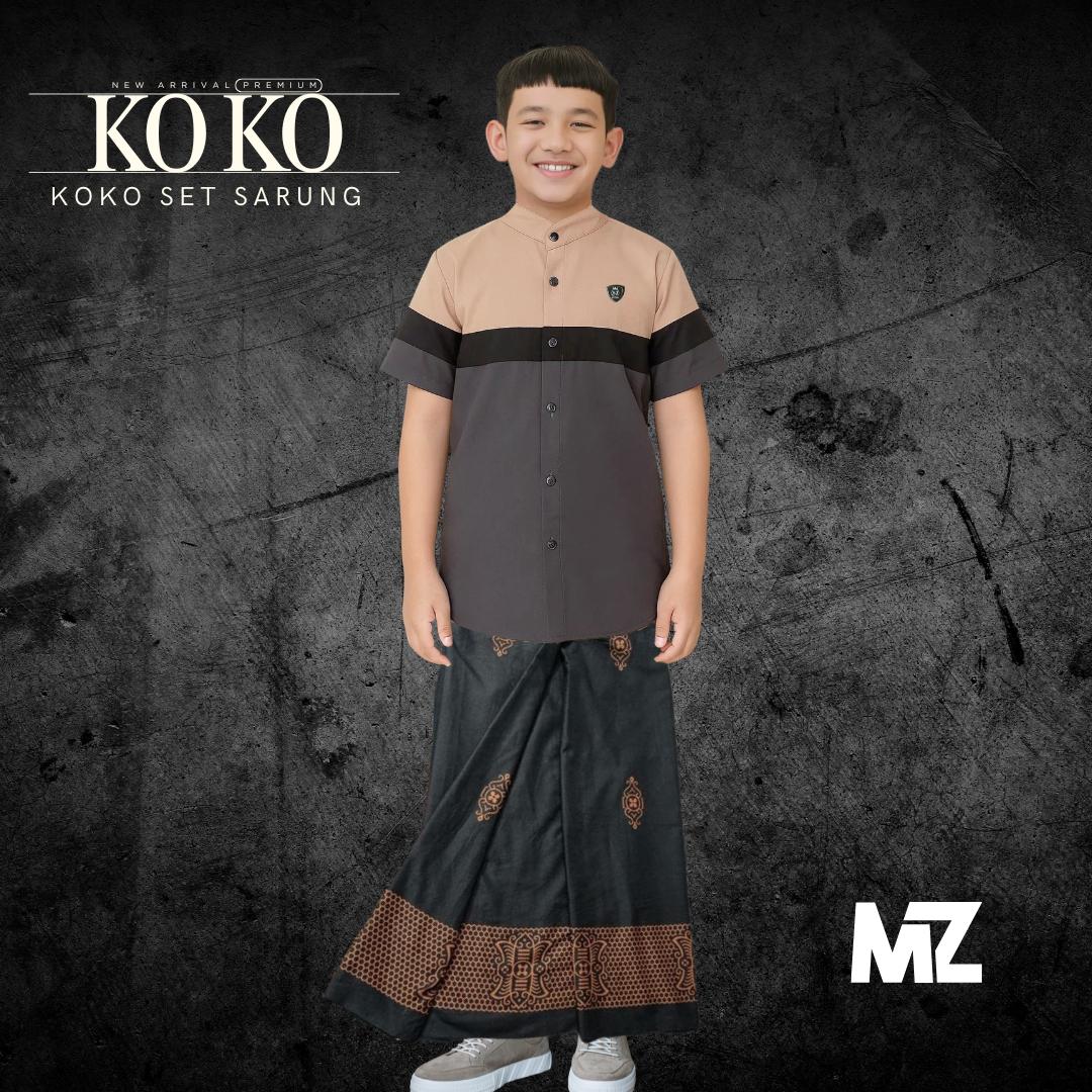 MZ SET Sarung Instans Koko Anak Laki-Laki Umur 1-8th Lengan Pendek Bahan Soft Kualitas Premium MZ SET Sarung Instans Koko Anak Laki-Laki Umur 1-8th Lengan Pendek Bahan Soft Kualitas Premium