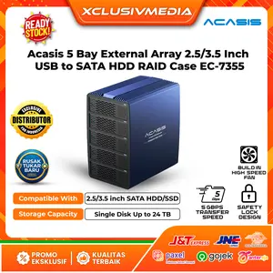 Acasis 5 Bay External Array 2.5/3.5 Inch USB to SATA HDD RAID Case EC-7355