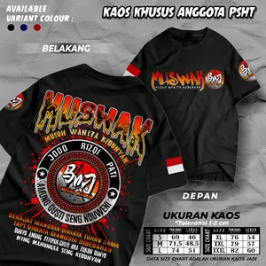 Kaos Psht Lawasan MUSWAK Distro Combed Baju Hitam Keren