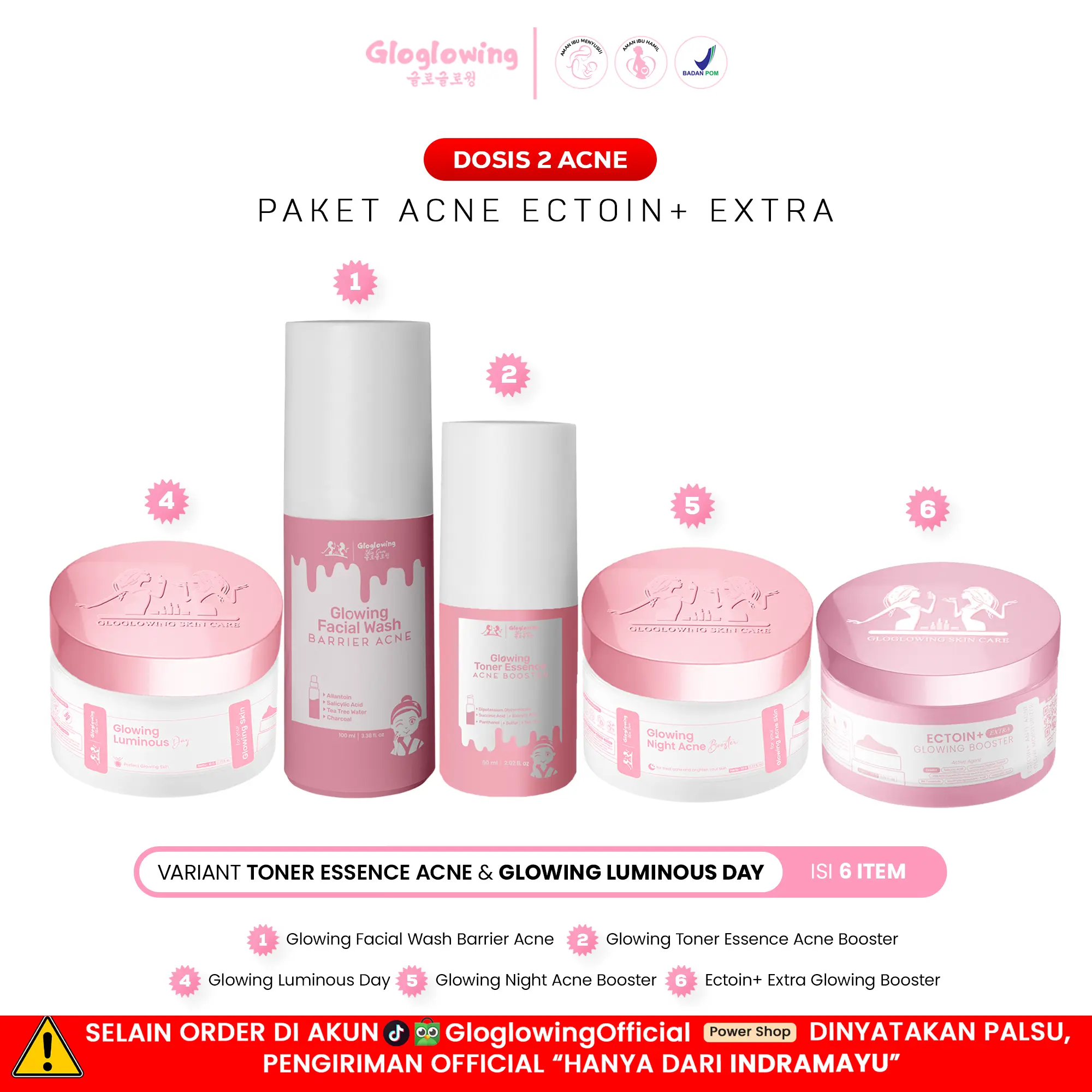 DOSIS 2 ACNE - Paket Acne Ectoin+ Extra [for your Acne Treatment]