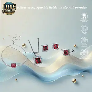 Royale S14 Diskon Paket Kalung Tangan Couple Elegan Cantik Kombo Carat Adjustable Berkualitas Tinggi Dengan Desain Yang Elegan wanita Couple wedding Pasangan Cowo Pria Anti Karat Luntur Berubah Garansi 1 Tahun Cincin Anting COD