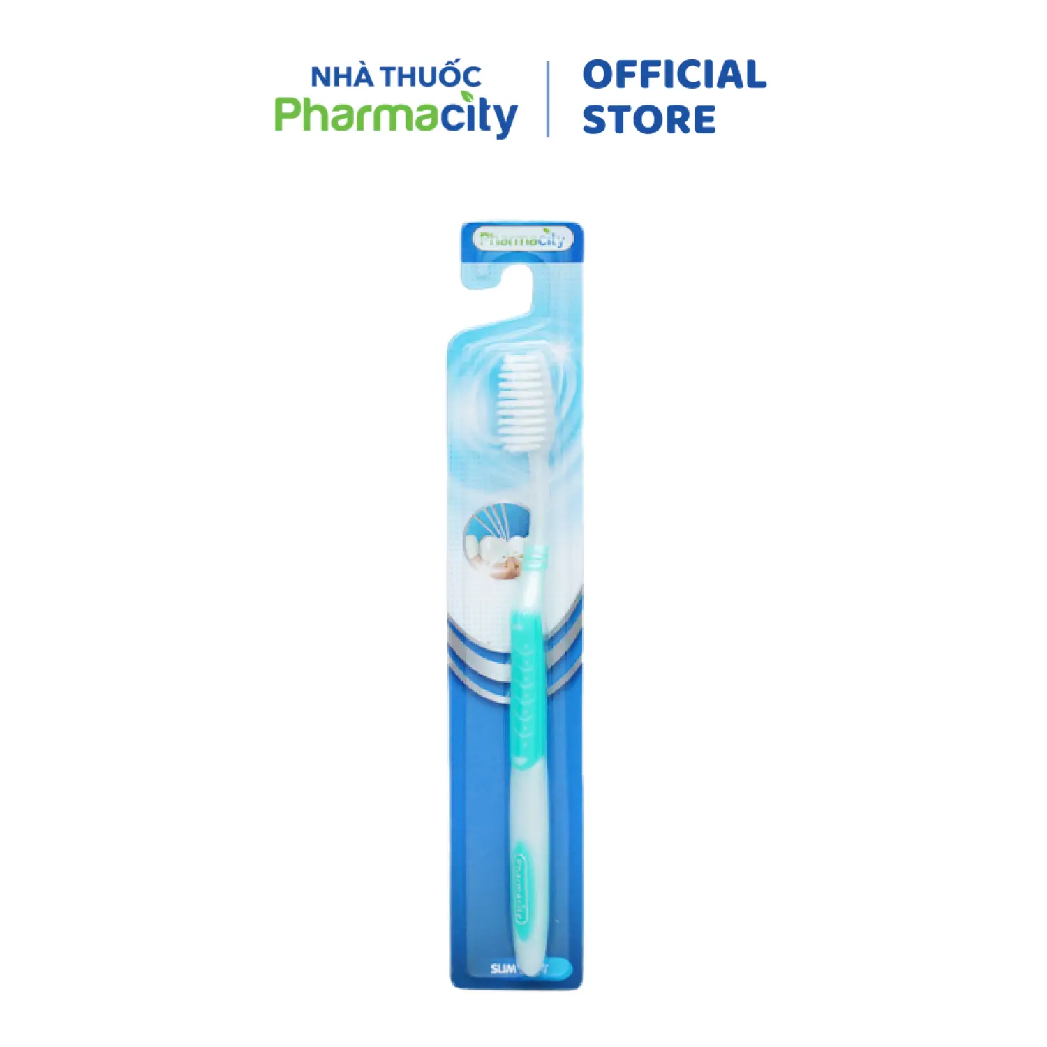 Bàn chải đánh răng Pharmacity Slim Soft siêu mảnh (Vỉ 1 cái) - Giao màu ngẫu nhiên