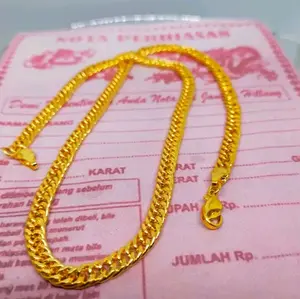 PREMIUM KALUNG RANTAI MEWAH LAPIS EMAS24K ANTI LUNTUR