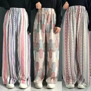 (ISI  3PCS)Celana Hommy Wanita Premium | Celana Wanita Motif Kekinian Anti Nerawang | Celana Kulot Terbaru Highwaist