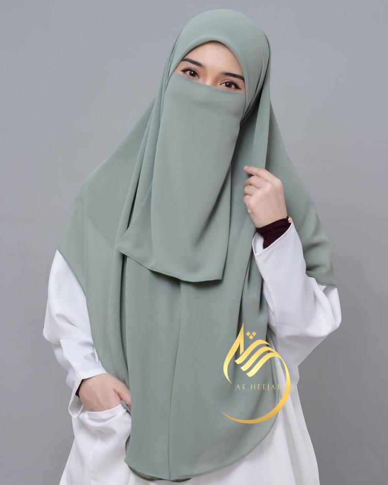 Product Introduction of {SET CADAR} JILBAB SYAR'I SEGI EMPAT INSTAN JUMBO PREMIUM | TUDUNG HAFIZAH Bisnis Pad Muslim Layer Doll Ceruty Sifon Kerudung 6