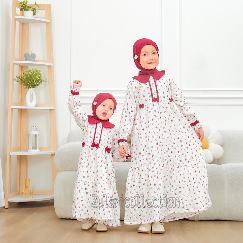 Product Introduction of Gamis syari anak usia 1-12 tahun moana kids set pasmina / gamis anak motif cantik terbaru 10