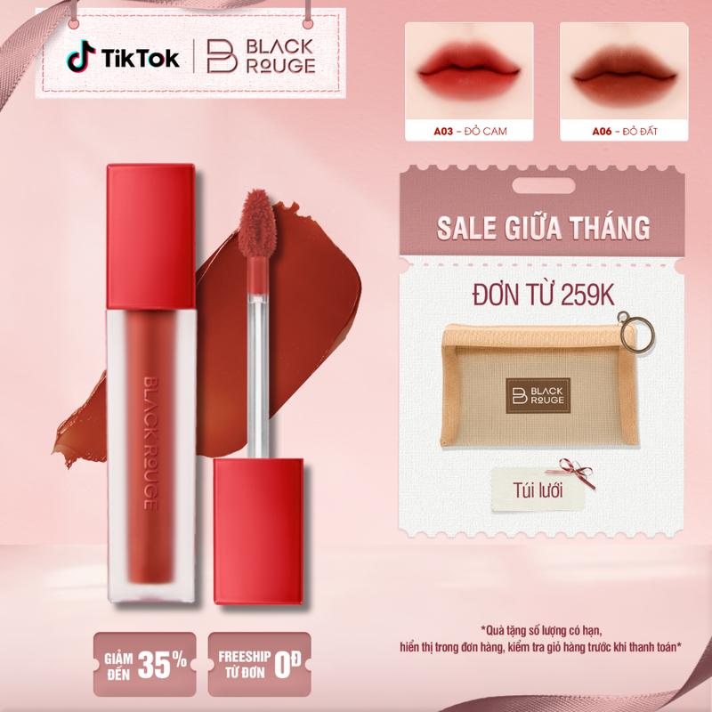 Son kem Black Rouge Airfit Velvet Tint Ver 1 THE RED - 4.5g