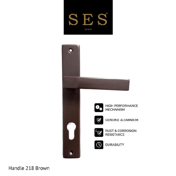 Gambar Gagang Pintu - Handle Pintu SES Aluminium 218 Brown dari SES Official Store Kota Administrasi Jakarta Utara Tokopedia