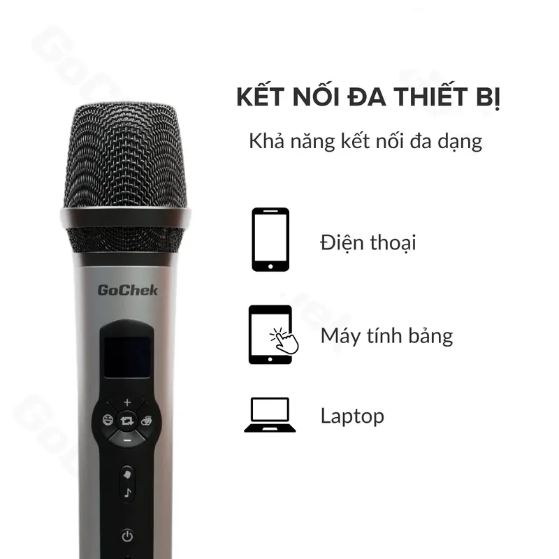 [GOCHEK] Micro hát đa năng GoChek HH24, Mic hát livestream, Mic karaoke không dây kết nối đa thiết bị. 4