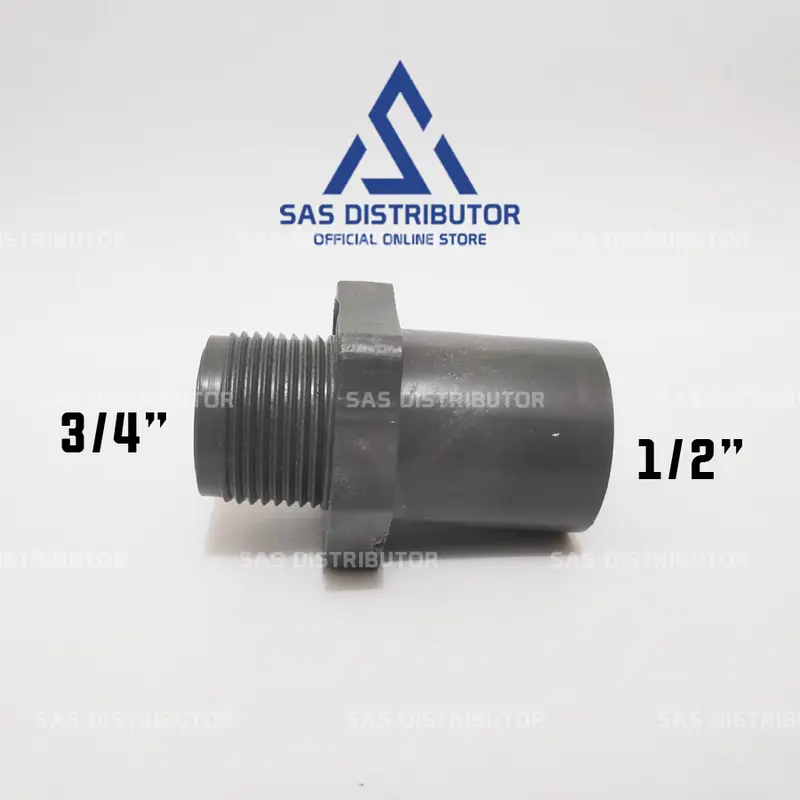 Sok Drat Luar 3/4 x 1/2" inch AW Superlon / SDL 3/4 x 1/2" inch PVC / Valve Socket 3/4 x 1/2" in 2