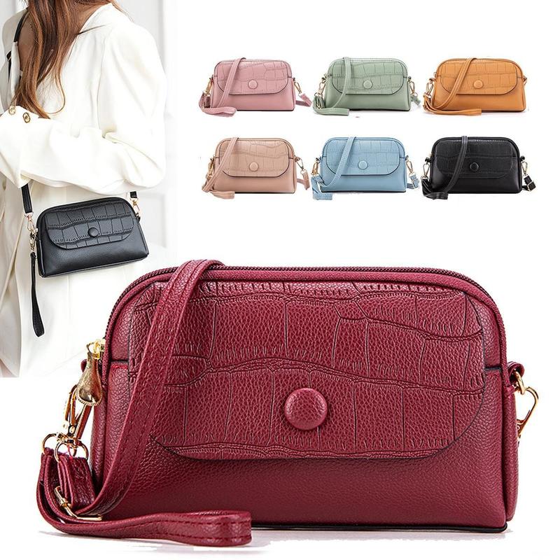 Túi Đeo Chéo Da Nhỏ Cho Nữ, Ví Đeo Tay, Ví Cầm Tay, Ví Điện Thoại Di Động, Túi Xách Đeo Vai