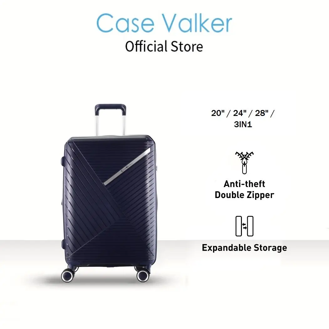 Case Valker Signature ProX Unbreakable Polypropylene TSA PP Expandable Luggage Bag (20"/24"/28"/3IN1)