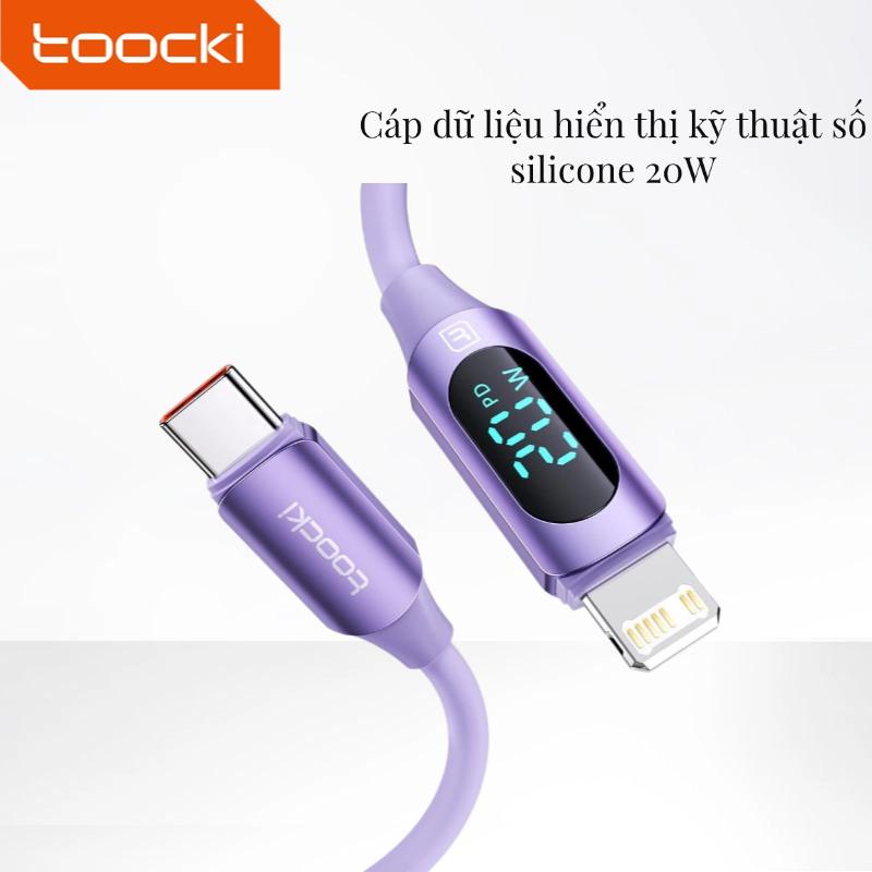 Cáp silicon Toocki cho iPhone 14 13 12 11 Pro Max iPad Màn hình kỹ thuật số PD 20W Sạc nhanh Cáp USB C sang Lightning Dây dữ liệu Phụ Kiện Sạc Điện Thoại