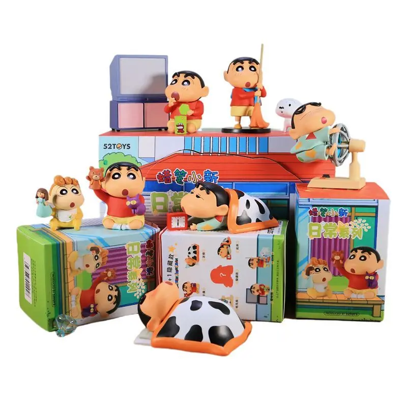 Crayon Shin-chan Daily Series Trendy Blind Box Hand-made Office Doll Children's Toys Cute Desktop Ornaments Doll Gift