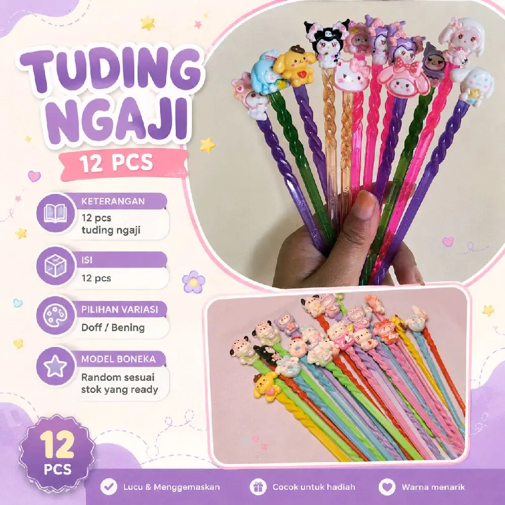 12 PCS TUDING NGAJI KARAKTER KALAM NGAJI