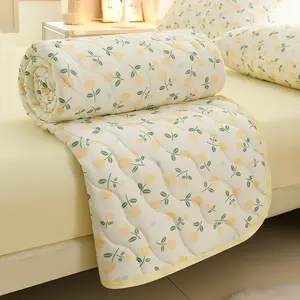 New Floral Print Spring Summer Quilt Soft Comfortable Quilted Quilts Single Double Blanket for Bed Comforter Knitted Thin Duvet - 200x230cm 19