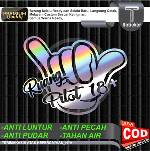 Cutting Sticker RUANG PILOT 18+ CT0142-1