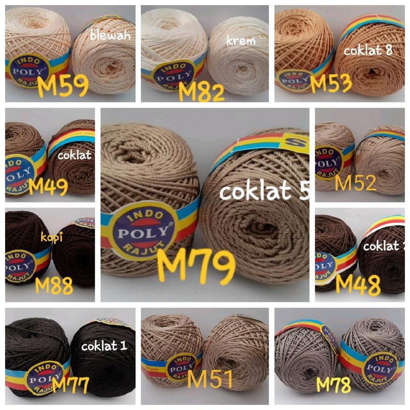Benang rajut polyindo kilap 4