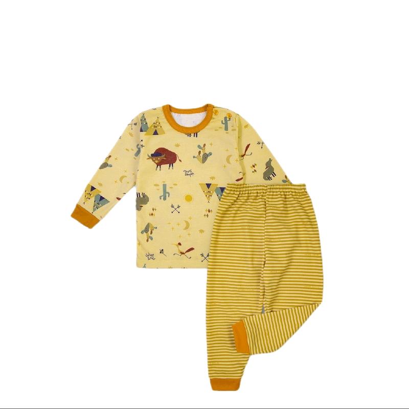 Velvet Junior Setelan panjang kancing bahu 4