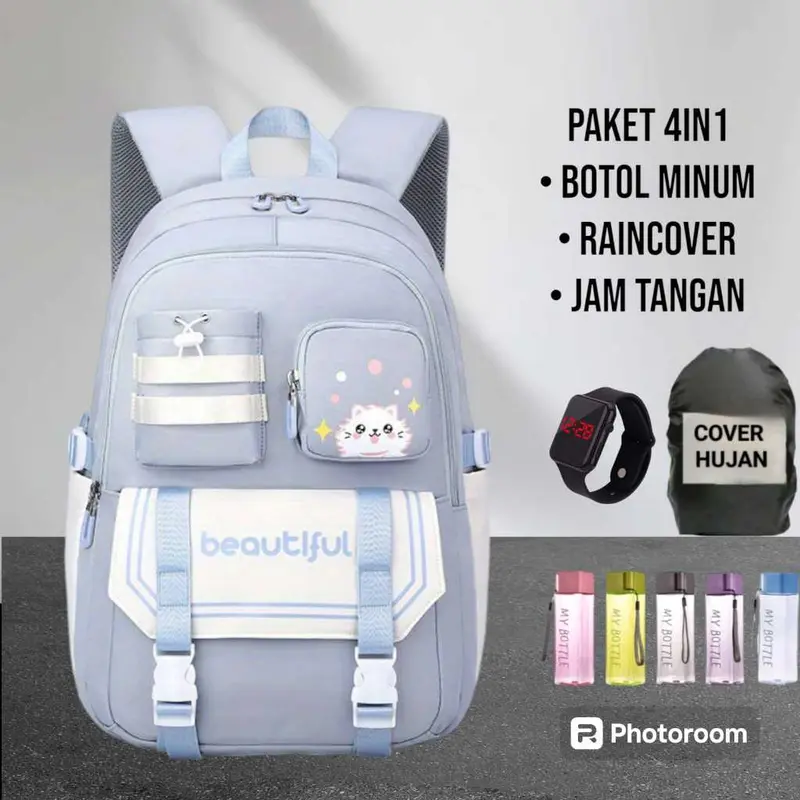 Tas Cute Aesthetic Tas sekolah kekinian anak sd  Tas Alto girl anak perempuan Tas gendong sekolah Tas ransel sekolah anak perempuan sd smp sma model terbaru Tas laptop  perempuan Tas anak cewek Tas ransel korea style  Tas ransel multifungsi 2