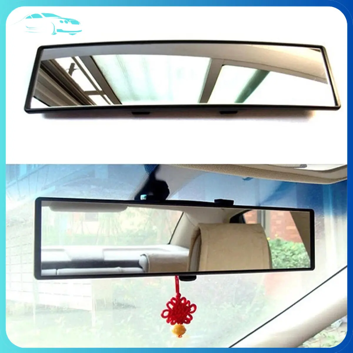 【mobildage】Kaca Spion Tengah Mobil Cermin Bidang Melengkung Sudut Lebar Convex Cembung Mirror Anti Glare Car Kendaraan