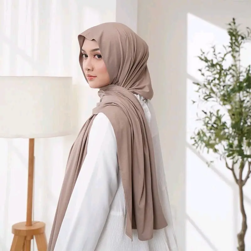 HIJAB PASHMINA KAOS RAYON PREMIUM/PASHMINA SHAUWLpashmina/pashmina kaos rayon dicuci dengan tangan saja waffle Syal Kerudung Wanita Muslim Jilbab Panjang bisa dicuci dengan mesin baby pink 2