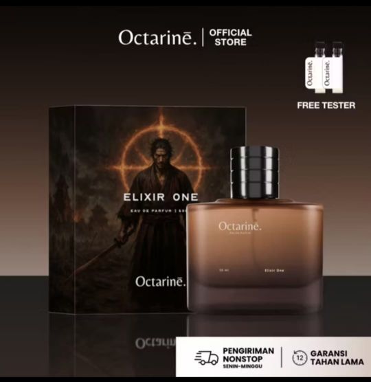 Octarine Elixir One Eau de Parfum Parfum Pria dengan Aroma Tahan Lama dan Gratis Tester Refill Bebas Perfume Unisex