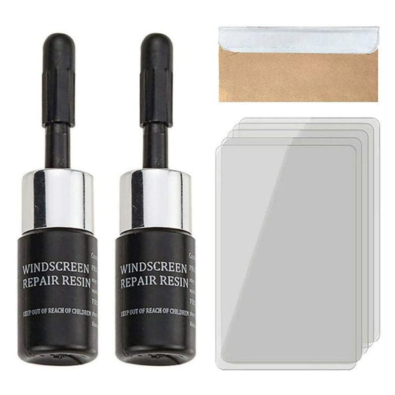 Product Introduction of 2PCS/1PCS Car Windshield Repair Kit, DIY Car Windshield Repair Kit Quick Fix for Fix Windshield Auto Glass Chips/Cracks/Scratch/Nicks/Half-Moon/Bulls-Eye/Star-Shaped 3